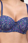 Amour Secret Padded Wired Demi Coverage T-Shirt Bra - Dark Blue — thumbnail 4